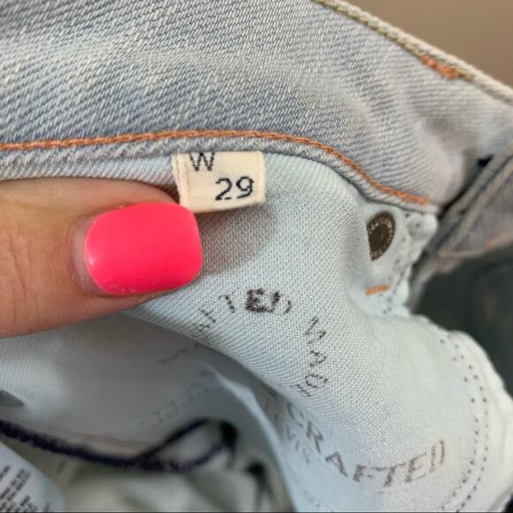 Anthropologie Made & Crafted Levi's Pins Skinny Sun Bleach Jeans - Picture 5 of 10